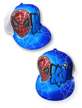 Load image into Gallery viewer, Blue Spider Web Snapback
