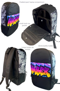 3 Colour Fade Kids Combo (16)  1x Backpack, 1x Lunchbox & 1x Bucket Hat Combo