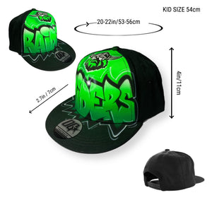 Raiders Graffiti Name Snapback Cap