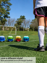 Load image into Gallery viewer, Brick Wall Style Graffiti Personalised Soccer Ball