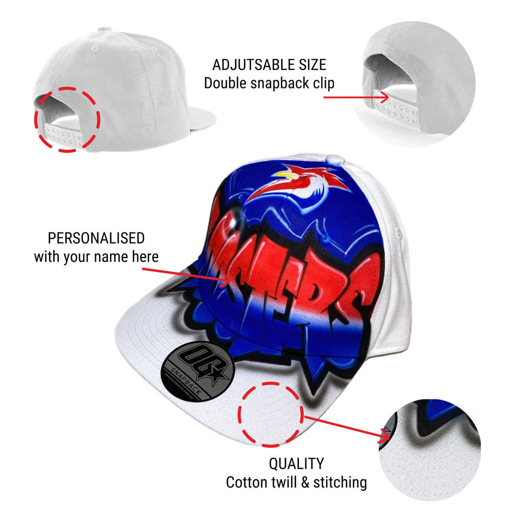 Roosters Graffiti Style Snapback Cap