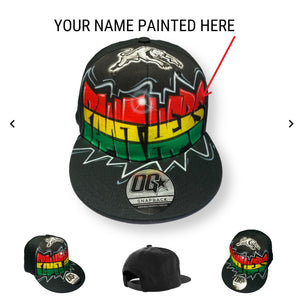 Panthers Graffiti Name Snapback Cap