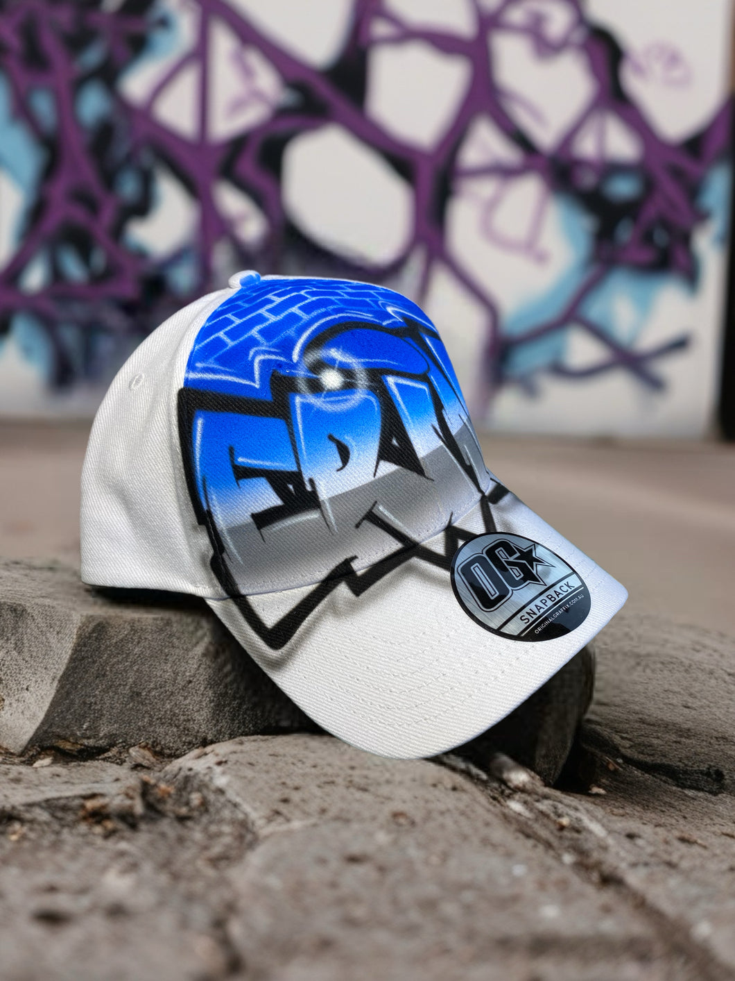 Brick Wall Cut Custom Name Baseball Cap