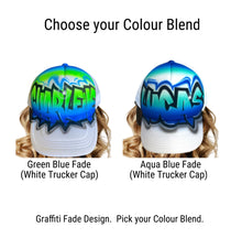 Load image into Gallery viewer, Graffiti Fade Design Trucker Cap