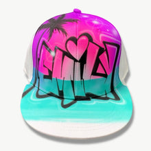 Load image into Gallery viewer, Paradise Graff Style Snapback with personalised name