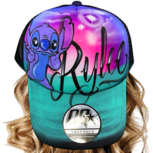 Load image into Gallery viewer, Personalised Stich Character Trucker Cap with Name