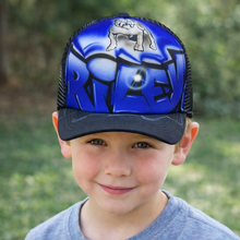Load image into Gallery viewer, Bulldogs Blue Graffiti Trucker Cap