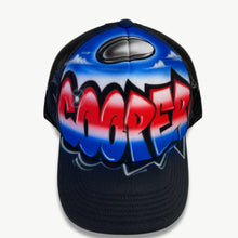 Load image into Gallery viewer, Rugby Ball Graffiti Trucker Cap
