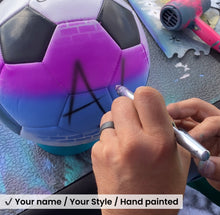 Load image into Gallery viewer, Brick Wall Style Graffiti Personalised Soccer Ball