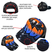 Load image into Gallery viewer, Double City Southern Cross Trucker Cap with Personalised Graffiti Name