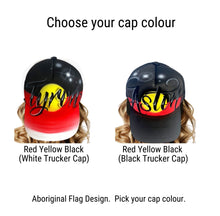 Load image into Gallery viewer, Aboriginal Flag Style Trucker Cap