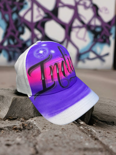 Pink Love Script Custom Name Baseball Cap