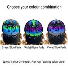 Load image into Gallery viewer, 3 Colour City Graffiti Trucker Cap
