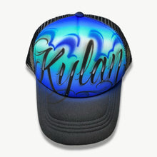 Load image into Gallery viewer, Script Fade Design Trucker Cap