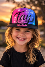 Load image into Gallery viewer, 3 Colour Script Snapback Cap