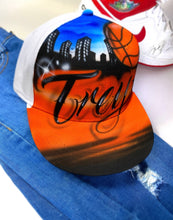 Load image into Gallery viewer, Basketball Script Style Snapback Cap