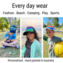 Load image into Gallery viewer, 3 Colour City Graffiti Trucker Cap