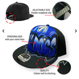 Bulldogs Graffiti Name Snapback Cap