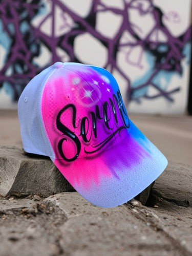 3 Colour Script Custom Name Baseball Cap