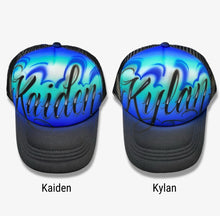 Load image into Gallery viewer, Script Fade Design Trucker Cap