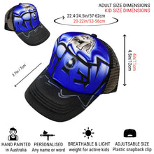 Load image into Gallery viewer, Bulldogs Blue Graffiti Trucker Cap