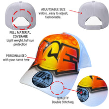 Load image into Gallery viewer, Flame Graffiti Custom Name Baseball Cap