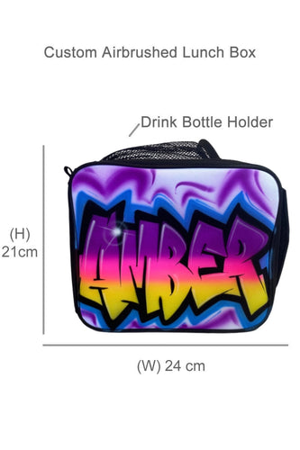 Pink Graff Fade Personalised Lunch box & Bucket hat Bundle