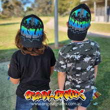 Load image into Gallery viewer, Black City Trucker Cap with Graffiti Name review