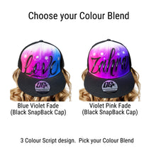 Load image into Gallery viewer, 3 Colour Script Snapback Cap