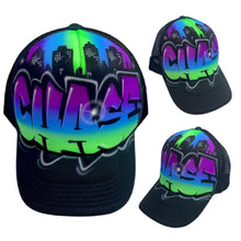 Load image into Gallery viewer, City Trucker Cap Custom Graffiti Hat 