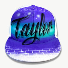 Load image into Gallery viewer, Double Colour Script Brick Wall Snapback Cap