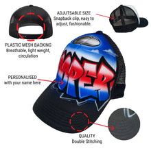 Load image into Gallery viewer, Rugby Ball Graffiti Trucker Cap