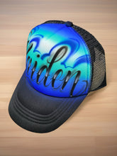 Load image into Gallery viewer, Script Fade Design Trucker Cap