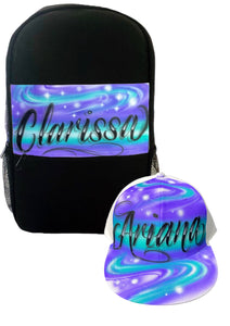 Swirl Script Style - Custom Combo (1) 1x TruckerCap, 1x Backpack, 1x Lunchbox