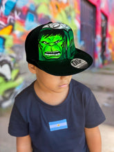 Load image into Gallery viewer, Green Smash Script Style Snapback Cap