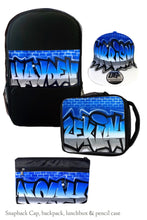 Load image into Gallery viewer, Brick Wall Cut- Custom Combo (12) 1x Hat, 1x Backpack, 1x Lunchbox, 1x Pencil Case