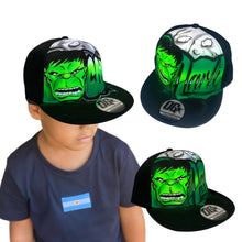 Load image into Gallery viewer, Green Smash Script Style Snapback Cap