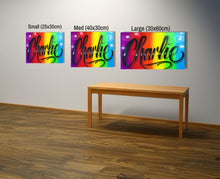Load image into Gallery viewer, Rainbow Script Style Canvas (7)
