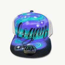 Load image into Gallery viewer, Script Front Swirl Snapback Cap