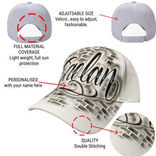 Load image into Gallery viewer, Script Brick Wall Custom Name Baseball Cap