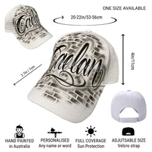 Load image into Gallery viewer, Script Brick Wall Custom Name Baseball Cap