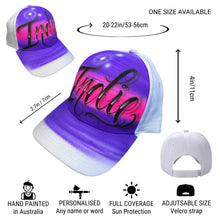 Load image into Gallery viewer, Pink Love Script Custom Name Baseball Cap