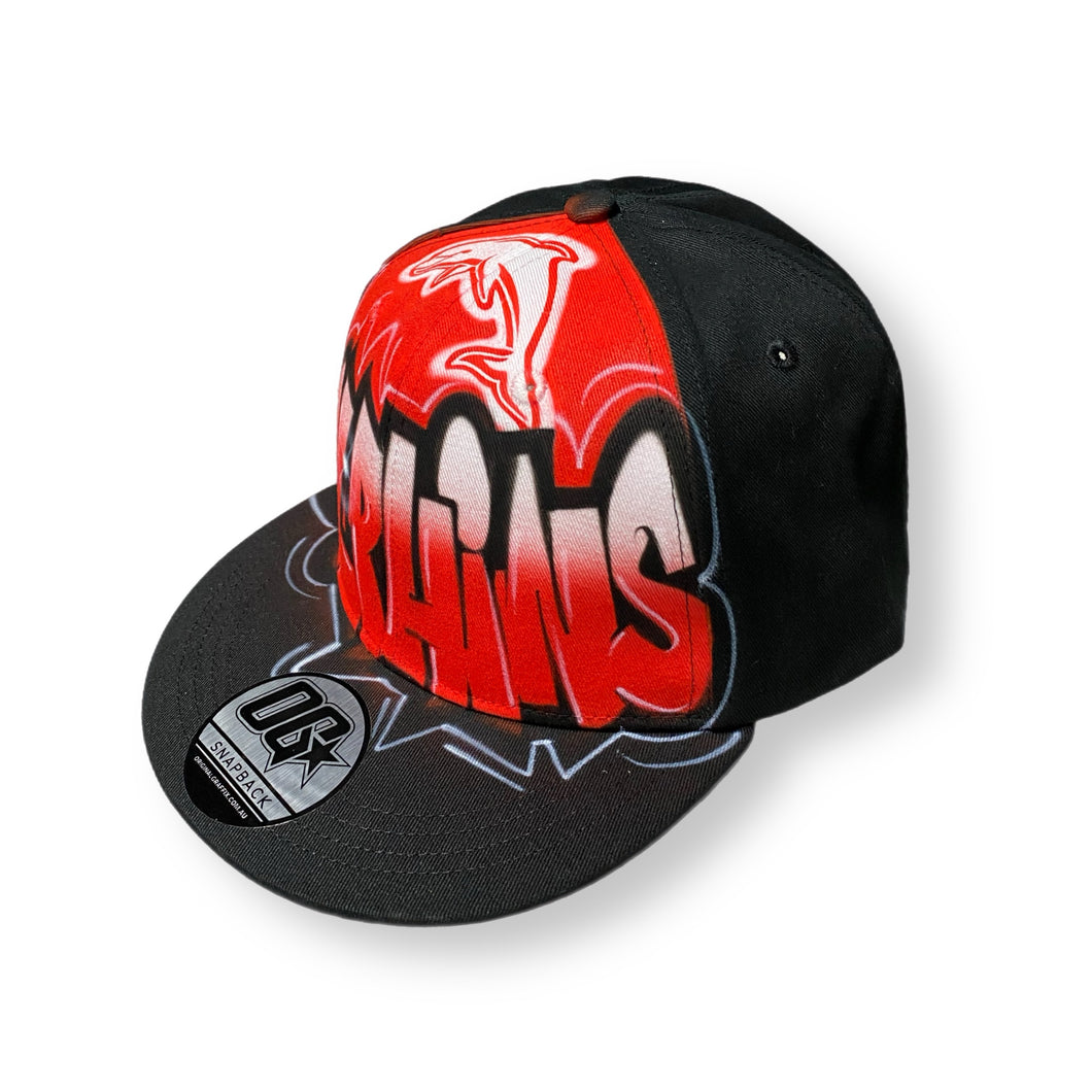 Dolphins Graffiti Name Snapback Cap