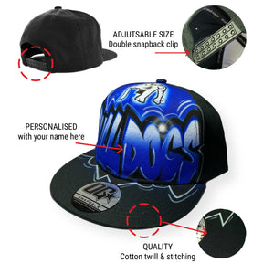 Bulldogs Graffiti Name Snapback Cap