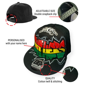 Panthers Graffiti Name Snapback Cap