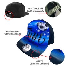 Load image into Gallery viewer, Soccer Script Style Snapback Cap