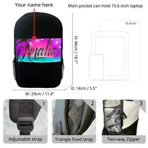 Paradise Script Style Backpack (2)