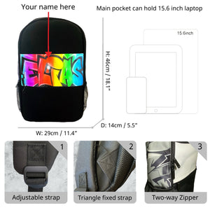 Rainbow Graff Style Backpack (7)