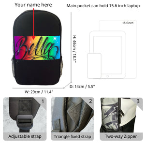 Rainbow Script Style Backpack (7)