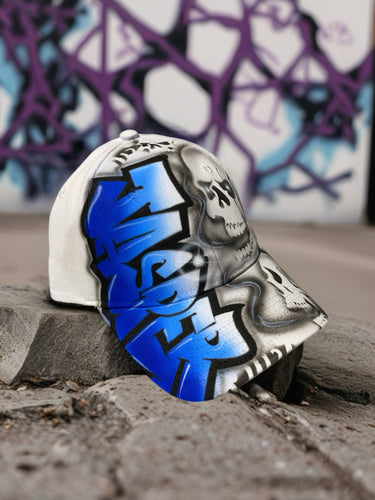 Side Skull Custom Name Baseball Cap